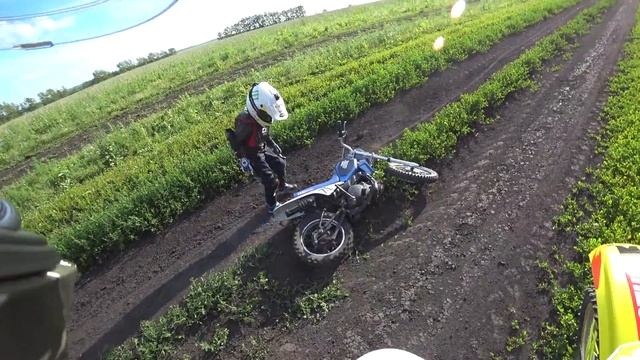 Yamaha PW80. Первый выезд и первые падения. смотреть онлайн