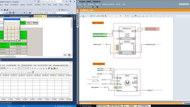 TwinCAT x SIMIT PROFIdrve1 with OPCUA смотреть онлайн
