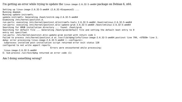 DevOps & SysAdmins: E: Sub-process /usr/bin/dpkg returned an error code (1) смотреть онлайн