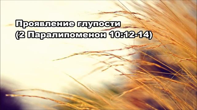 Тихое время с Живой Жизнью: 2 Паралипоменон 10:12–19 (09112018)