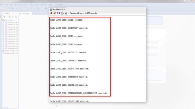 Connect SQL Developer to ADWC and Create Tables смотреть онлайн