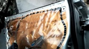 Как снять извлечь заменить стекла задней двери TOYOTA CAMRY USA(13-)demontaz zamiana szyby drzwi ty