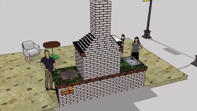 мангал с печью под казан проект смотреть онлайн