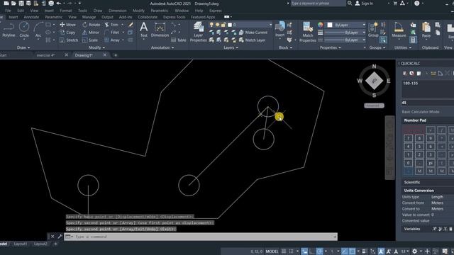 AutoCAD 20 days 2D CAD Exercise 4. How to draw a line with angles. смотреть онлайн