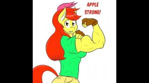MLP girls flexing their muscles by Matchstickman1