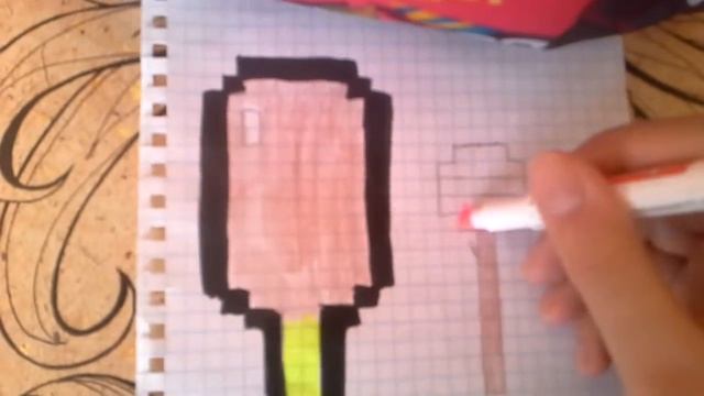 УРОК РИСОВАНИЯ ПО КЛЕТОЧКАМ! ПОНЧИК, МОРОЖЕНКА, ЧУПАЧУПС!! смотреть онлайн