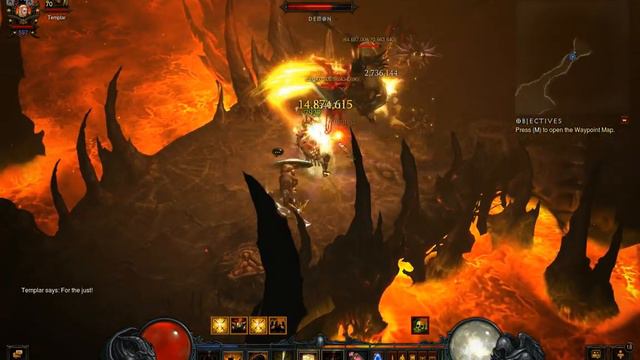 Diablo 3 RoS : Focus Restraint Golden Flense 2h Flail Sweep Attack Crusader смотреть онлайн