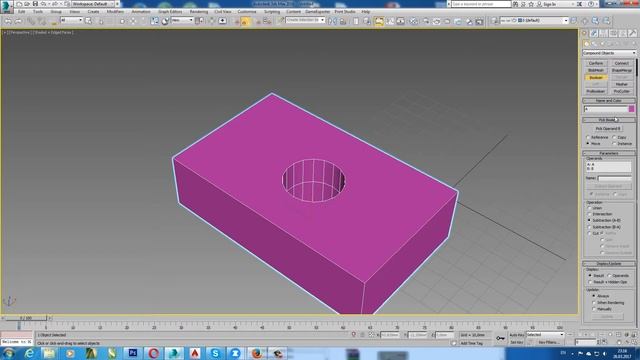 Уроки 3D MAX для начинающих - Boolean [Как сделать отверстие в 3д макс] смотреть онлайн