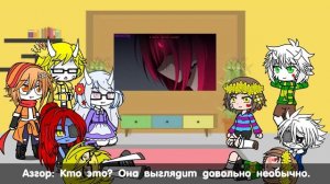 Реакция персонажей андертейл на GlitchTale, клип "Rise" │Gacha Club & Gacha Life│