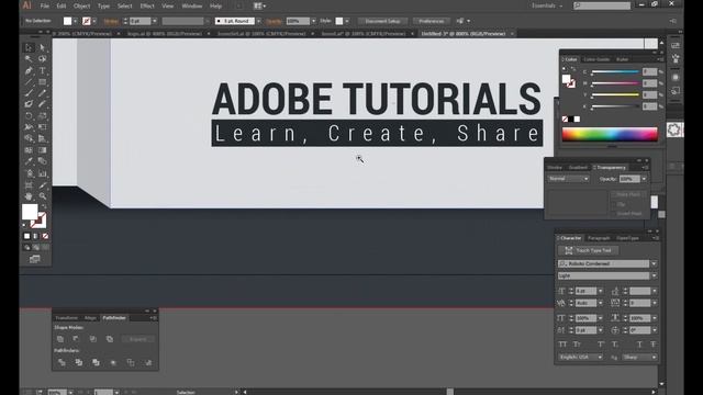 Adobe Illustrator Basics Tutorial | Clean & Modern Business Cards Tutorial смотреть онлайн