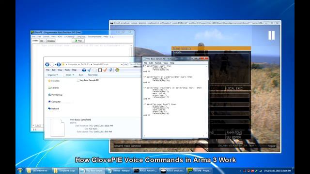 How GlovePIE Voice Commands in Arma 3 Work смотреть онлайн