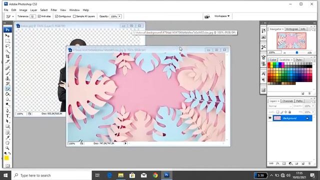Tutorial photoshop cs 3 cara mudah mengganti background menggunakan magic eraser tool смотреть онлайн