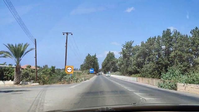 From Paphos Airport To The Paphos Beach Front Hotels We Show You The Route.. Paphos Cyprus..