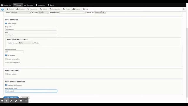 Drupal Rest Export using RESTful Web Services смотреть онлайн