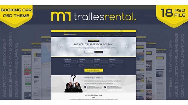 Tralles - Car Rental, Sell and Booking PSD Template | Themeforest Website Templates and Themes смотреть онлайн