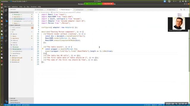 React testing adding tests based on the class name of the component. смотреть онлайн