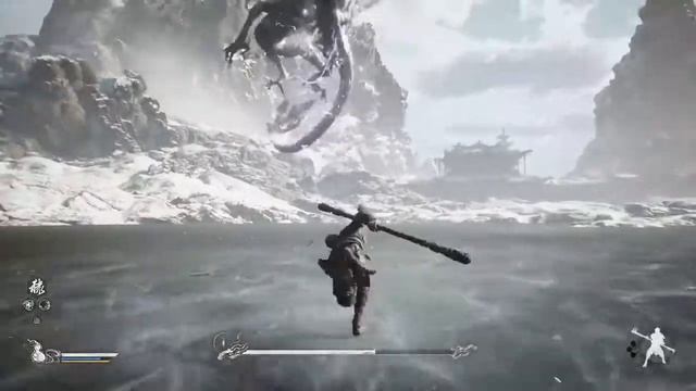 Black myth wukong new gameplay - Dragon Boss Fight 2021 смотреть онлайн