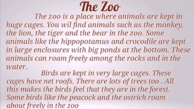 Essay On A Visit To Zoo | Zoo Essay In English |  Best Lines On Zoo In 15 Lines |