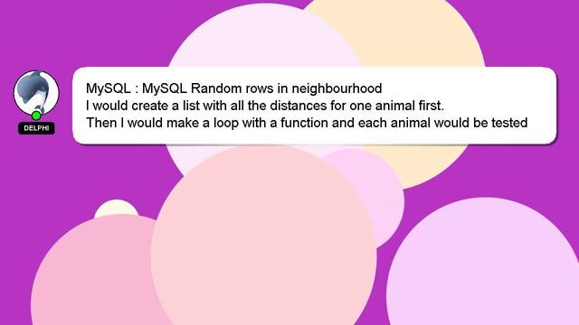 MySQL : MySQL Random rows in neighbourhood смотреть онлайн