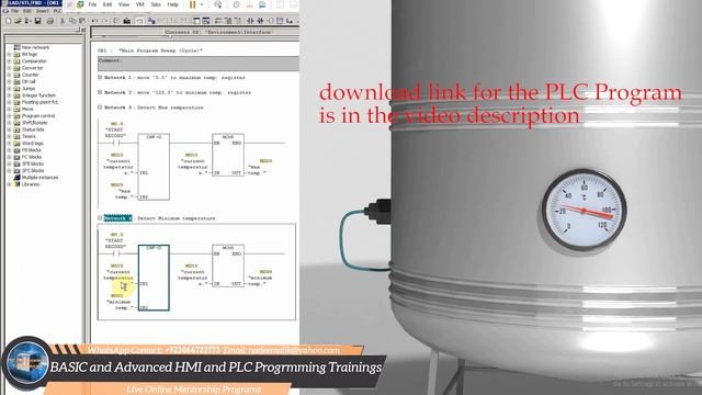 min and max temperature values logging using PLC Programming смотреть онлайн