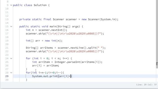 day 7 arrays hackerrank solution in java 8 | 30 Days Of Code Hackerrank смотреть онлайн