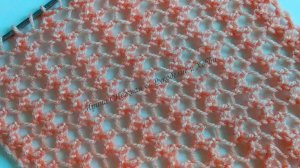 Для полных и стройных - Двухсторонний! Восхитительный вертикальный сетчатый ажурный узор спицами!