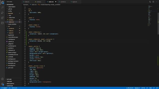 Create a Light Modal JavaScript library #4 - CSS animation support смотреть онлайн