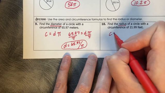 Circles: Area And Circumference - Geometry