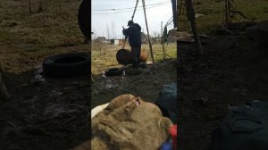 подъем, установка,тяжёлой 250кг бочки,одному.