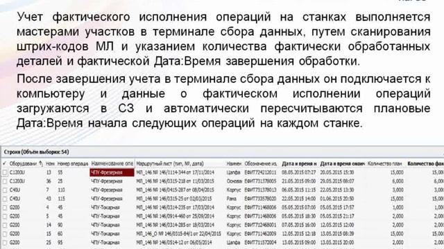 Планирование и учет в цехе с использованием штрих-кодирования смотреть онлайн