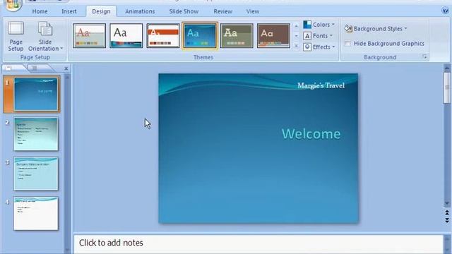 PowerPoint 2007 Demo: Add a background to your presentation смотреть онлайн