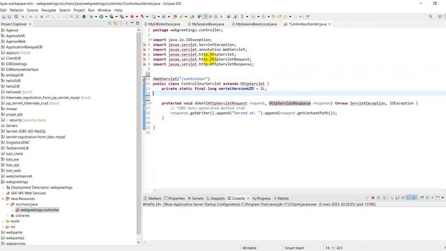 Hello World -EJB JAVA EE Servlet JSP Wildfly ECLIPSE -Video 1-Bonevy BEBY смотреть онлайн