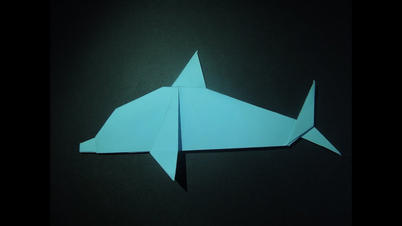 Как сделать дельфина из бумаги. Оригами дельфин.mp4 смотреть онлайн