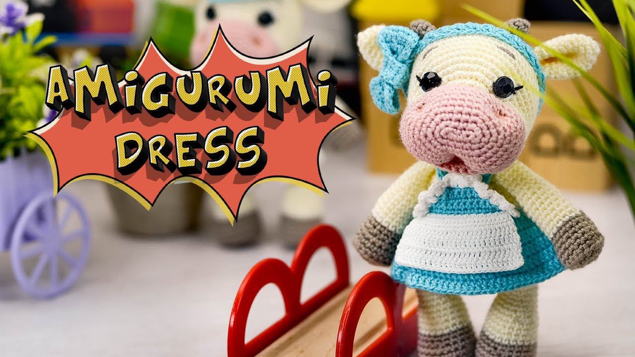 HOW TO KNIT DRESS for a cow | Amigurumi clothes | crochet for beginners | crochet Amigurumi смотреть онлайн