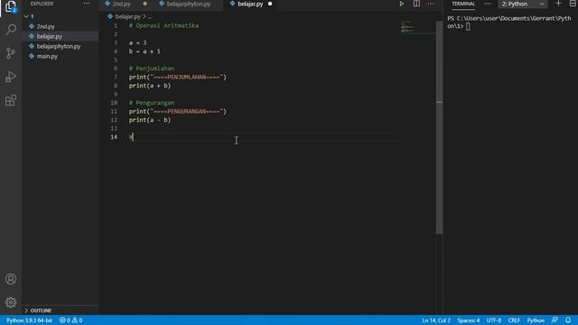 Operasi Aritmatika Python 3.9.3 dengan VS Code #2 | Kastuh Channel смотреть онлайн