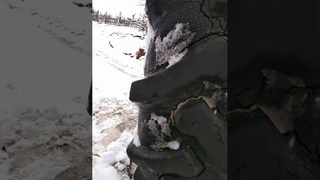 Кровельные саморезы вместо шипов, на трактор. смотреть онлайн