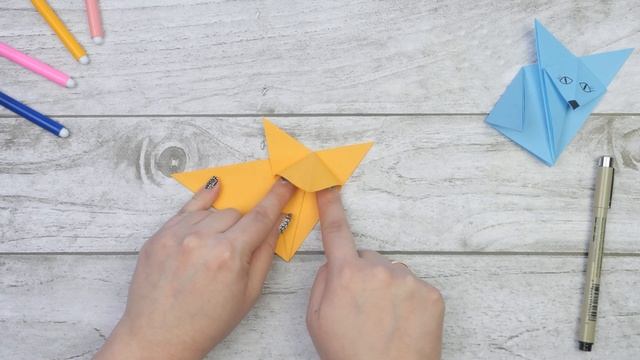 Оригами ЛИСА из бумаги | Как сделать оригами лису | Origami paper FOX | DIY смотреть онлайн