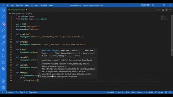 Tkinter Tutorial For Beginners 10 - Python Tkinter - MessageBox Widget