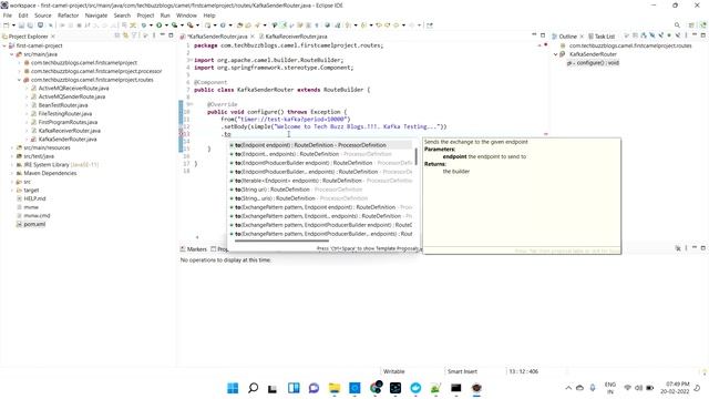 Apache Camel - Kafka Producer and Consumer | TECH BUZZ BLOGS смотреть онлайн