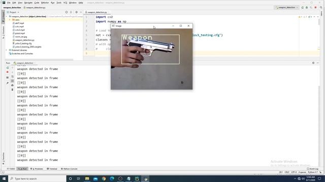 Weapon Detection with YOLOv3 using OpenCV (Python Code + Pretrained Weights) смотреть онлайн