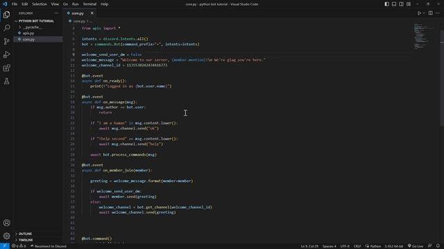 Discord Bot w/Python | Part 2: Welcomer | 2023 смотреть онлайн