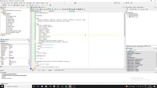 Delphi Exam Practice (Volume of a Cylinder in Delphi) смотреть онлайн