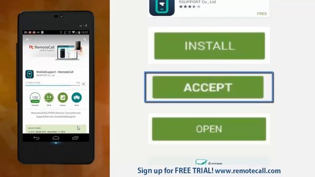 Installing the Android Remote Support App for RemoteCall 6.0 смотреть онлайн