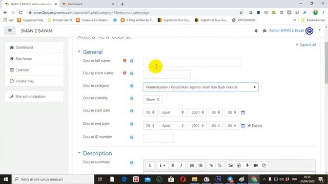 TUTORIAL MOODLE LENGKAP UNTUK GURU Bag 2 MEMBUAT KURSUS KELAS ON LINE BERBAHASA INDONESIA смотреть онлайн