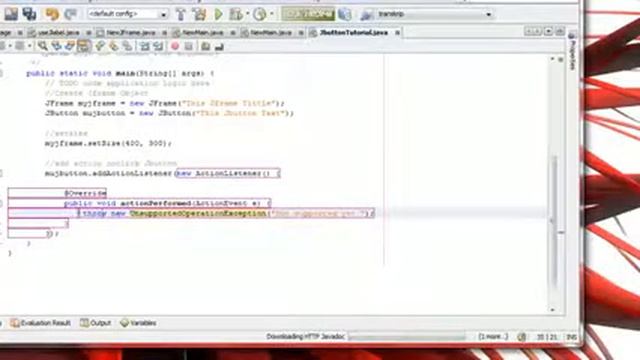 How To Jbutton add action listener in java swing programing for beginners смотреть онлайн