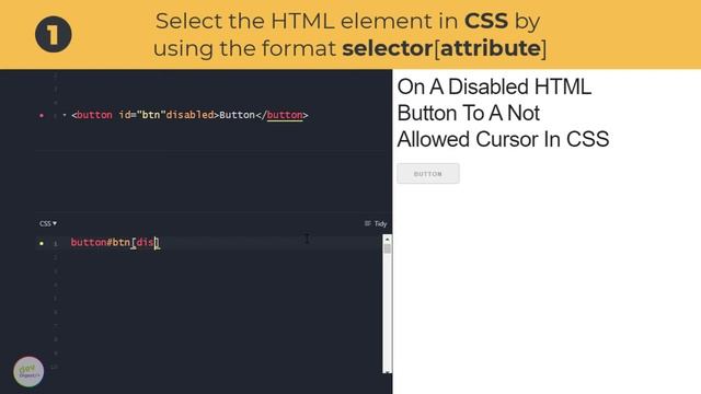 How To Change The Default Mouse Cursor On A Disabled HTML Button To A Not Allowed Cursor In CSS смотреть онлайн