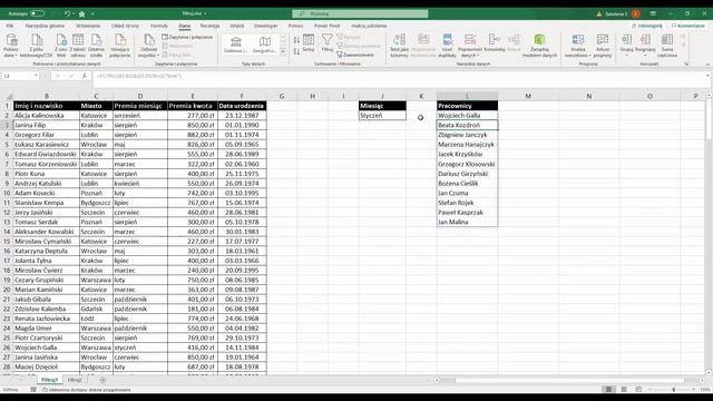 [EXCEL] Funkcja FILTRUJ() смотреть онлайн