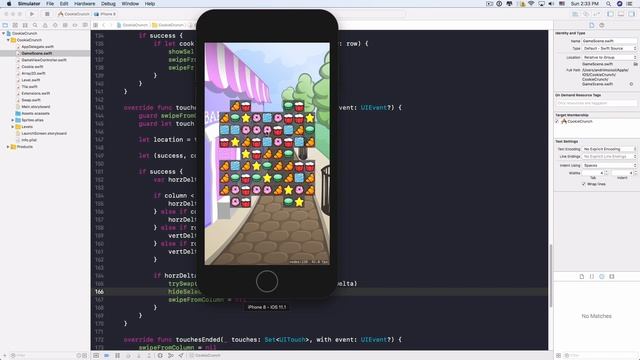 Cookie Crunch: Создание игры на SpriteKit (Часть 2) | Swift 4 | Xcode 9 смотреть онлайн