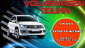 Расположение Vin кода и номера двигателя Volkswagen Tiguan 2011-2016