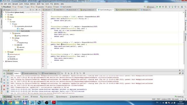 Java Spring REST API AngularJS JSON смотреть онлайн